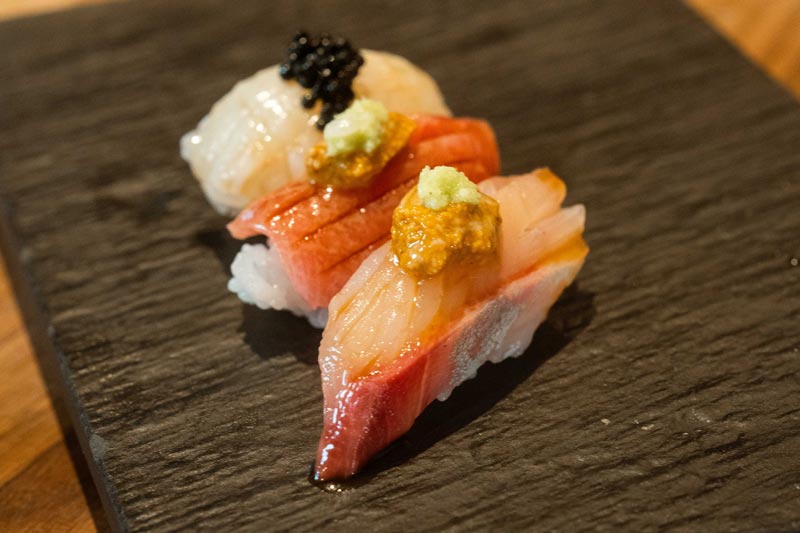 Sushibit som serverats på Koizen